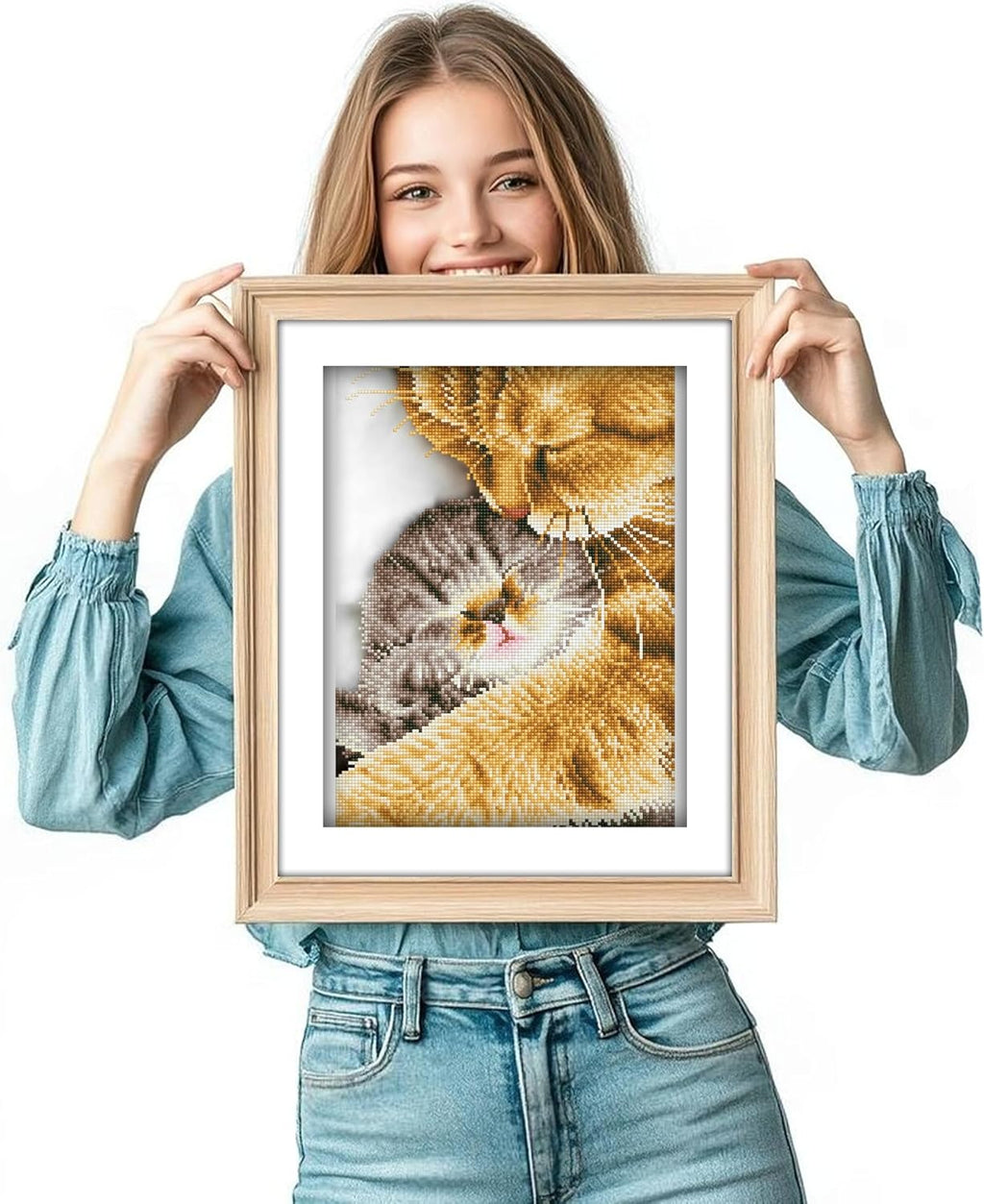 DIAMON DOT Tende Momen wit Fram Ca Diamon Paintin Kit fo Adult Diamon Ar Kit Relaxin Creativ Craf Ki wit Dot Gem 11.8inchx16inch