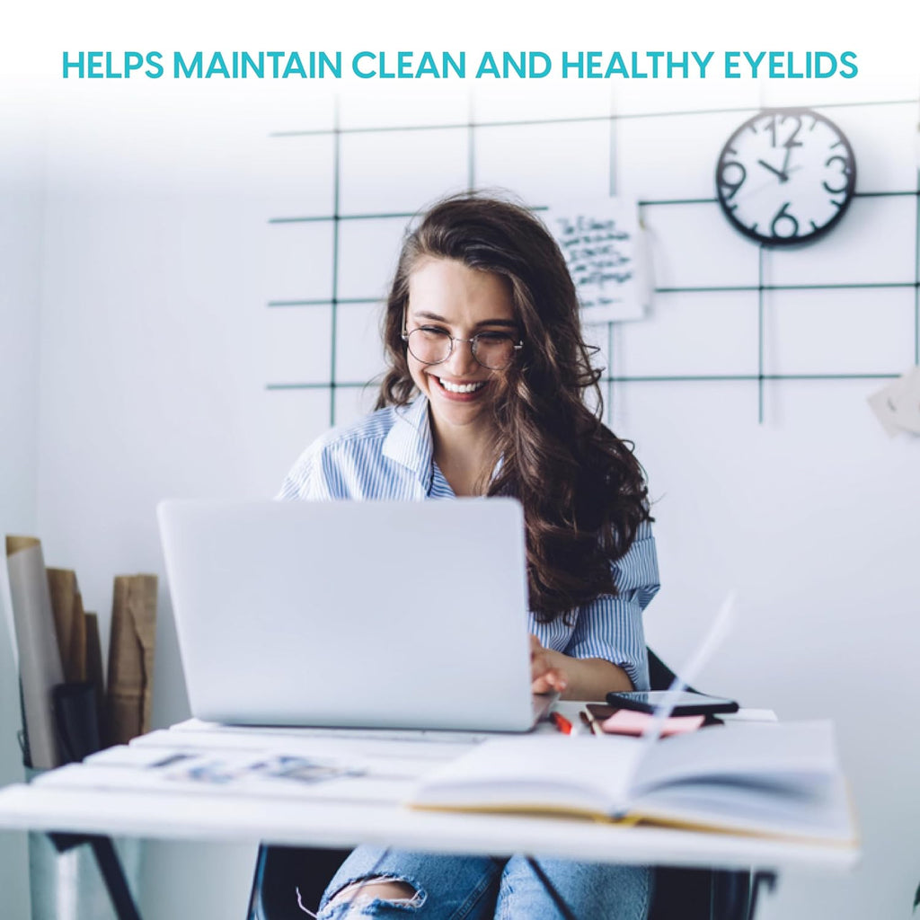 Clear C Eyelid Wipes Pre-Moistened for Dry Eyes ¨C Rinse Free Eye Lid Cleaning Wipes ¨C Individually Wrapped Travel Eye Wipes, 1 Box of 30