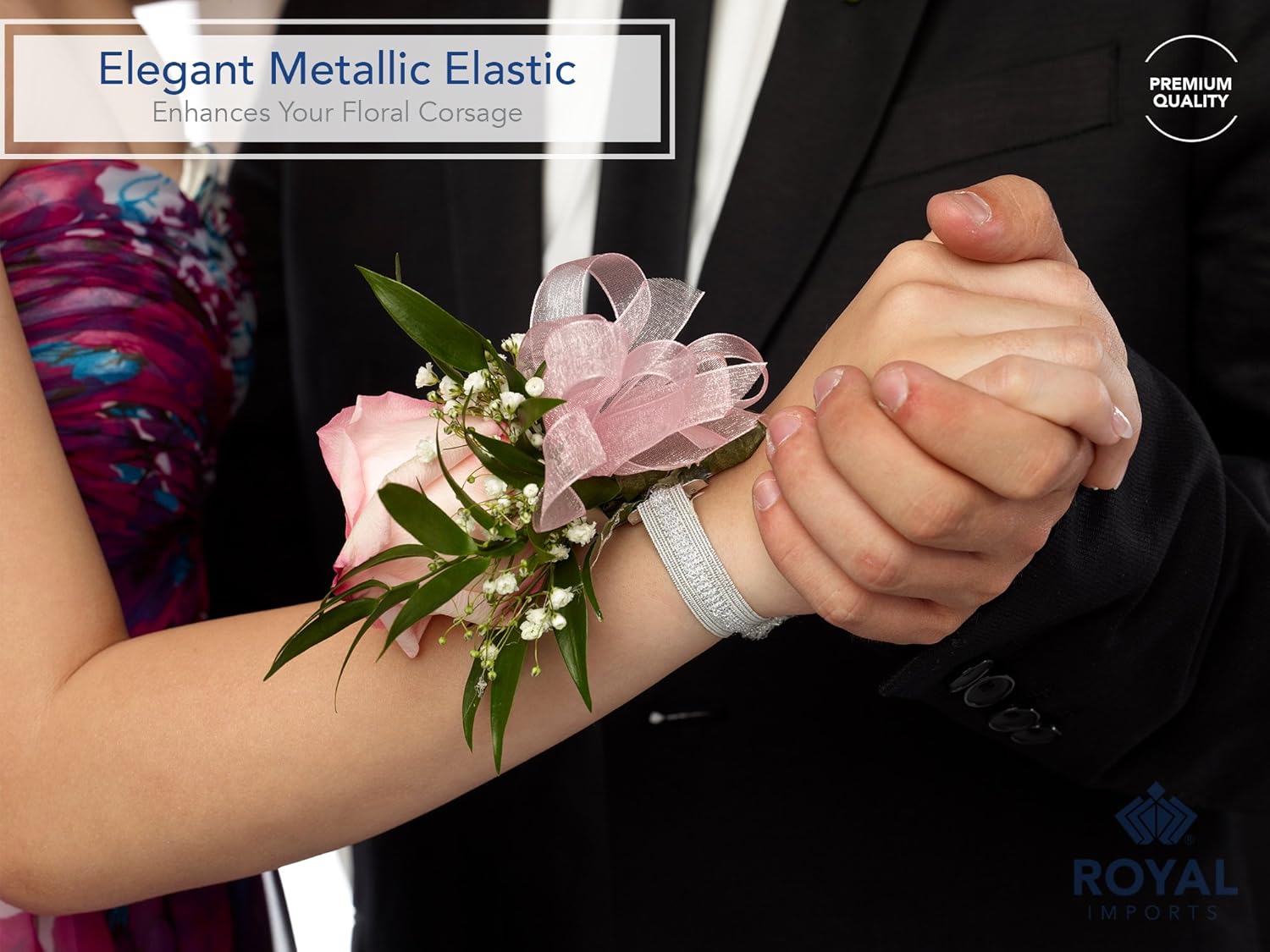 Roya Import Corsag Wristlet Bracelets Elasti Stretchabl Han Wris Bands fo Weddin Pro Flowers Gir Bridesmaid Festiva Flora Boutonniere Part DI Craft Pac o 20
