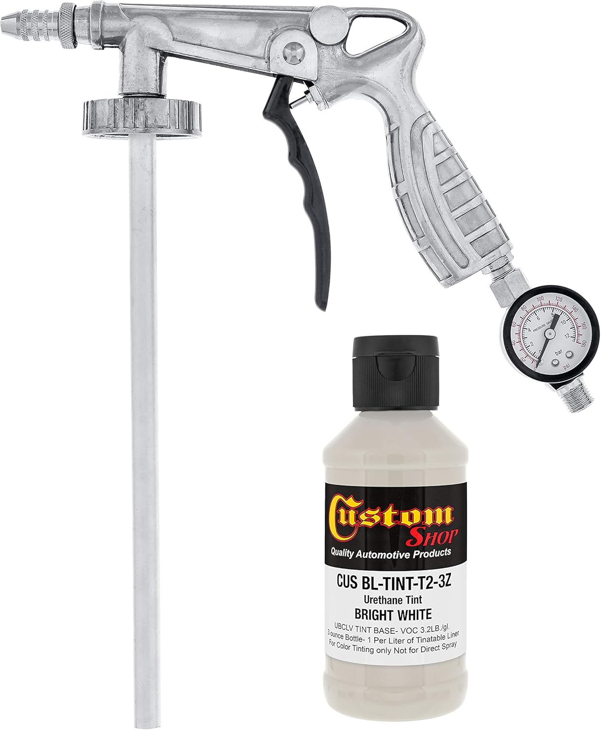 Custo Sho Brigh Whit Urethan Spray-O Truc Be Line Ki an Custo Coa Spra Gu wit Regulator Liters