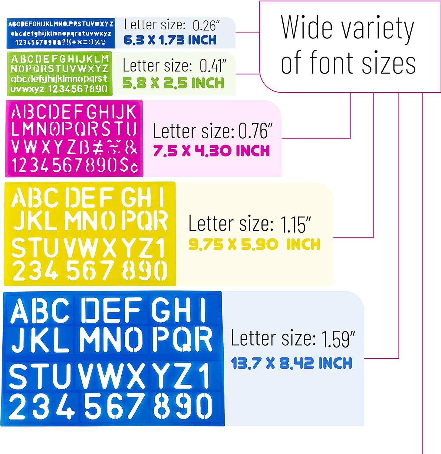 Mr Pe Letter an Number Alphabe Templates Lette Stencils Pac o 5