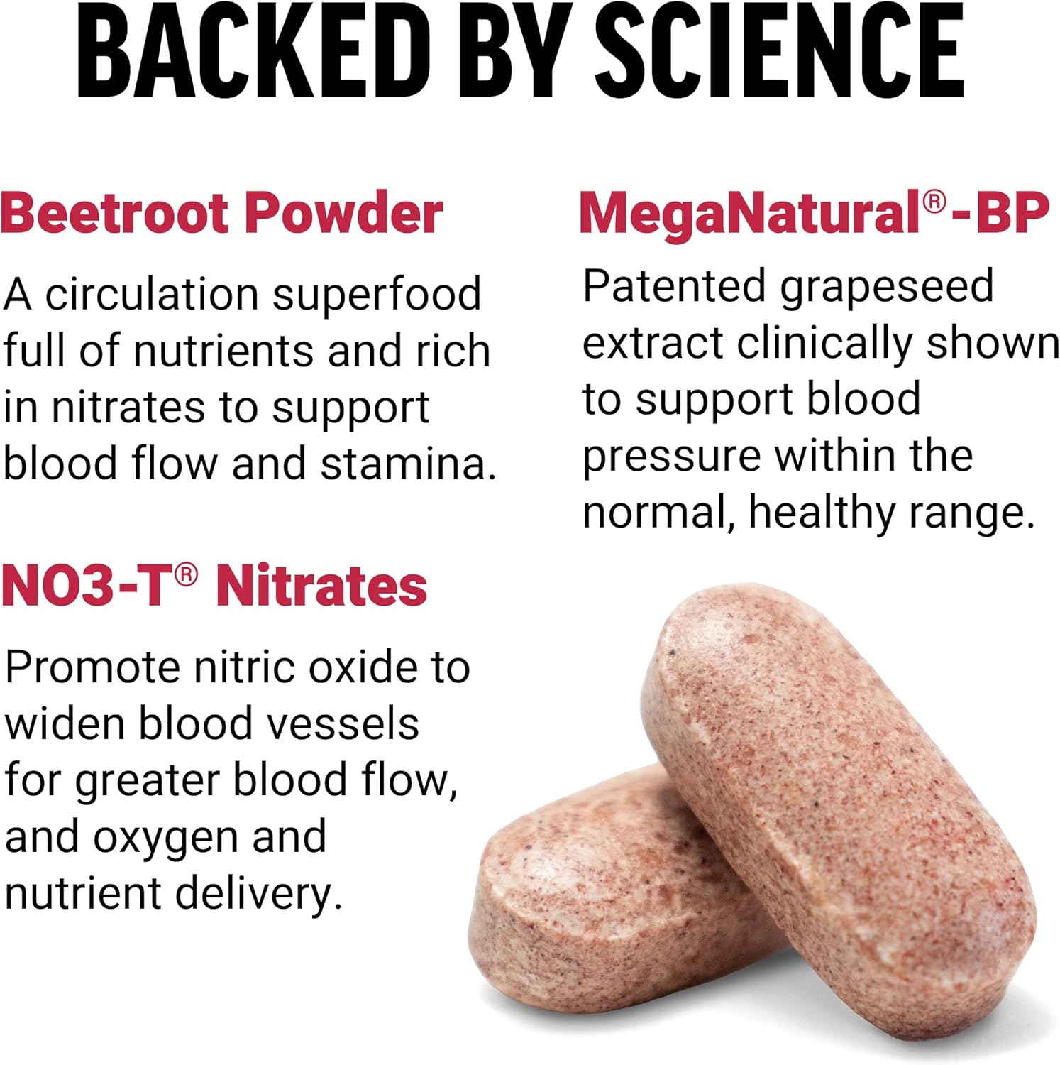 Force Factor Total Beets Blood Pressure Support with Grape Seed Extract and Non GMO Beet Root Powder for Heart Health, Circulation, Blood Flow, 120 Count