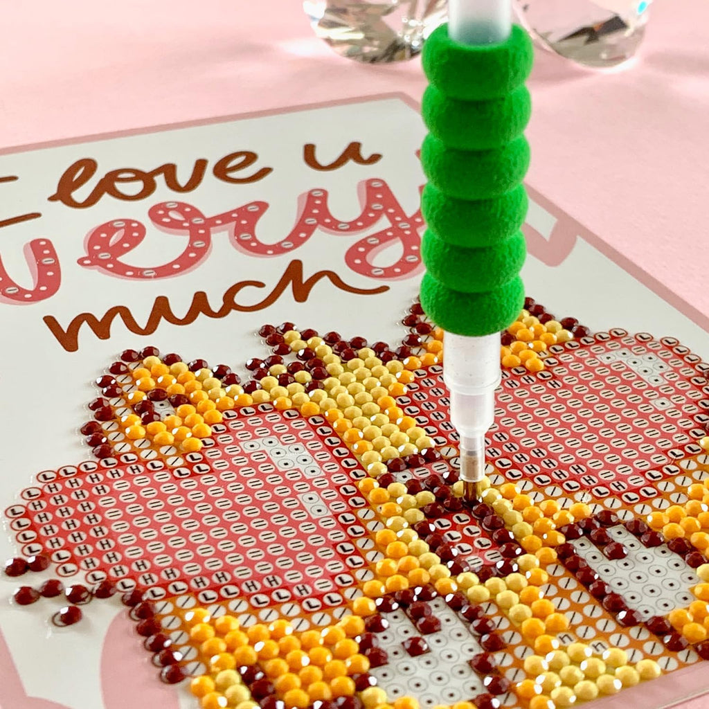 DIAMON DOT Lov Yo Car Diamon Paintin Kit fo Adult Diamon Ar Kit Relaxin Creativ Craf Ki wit Dot Gems