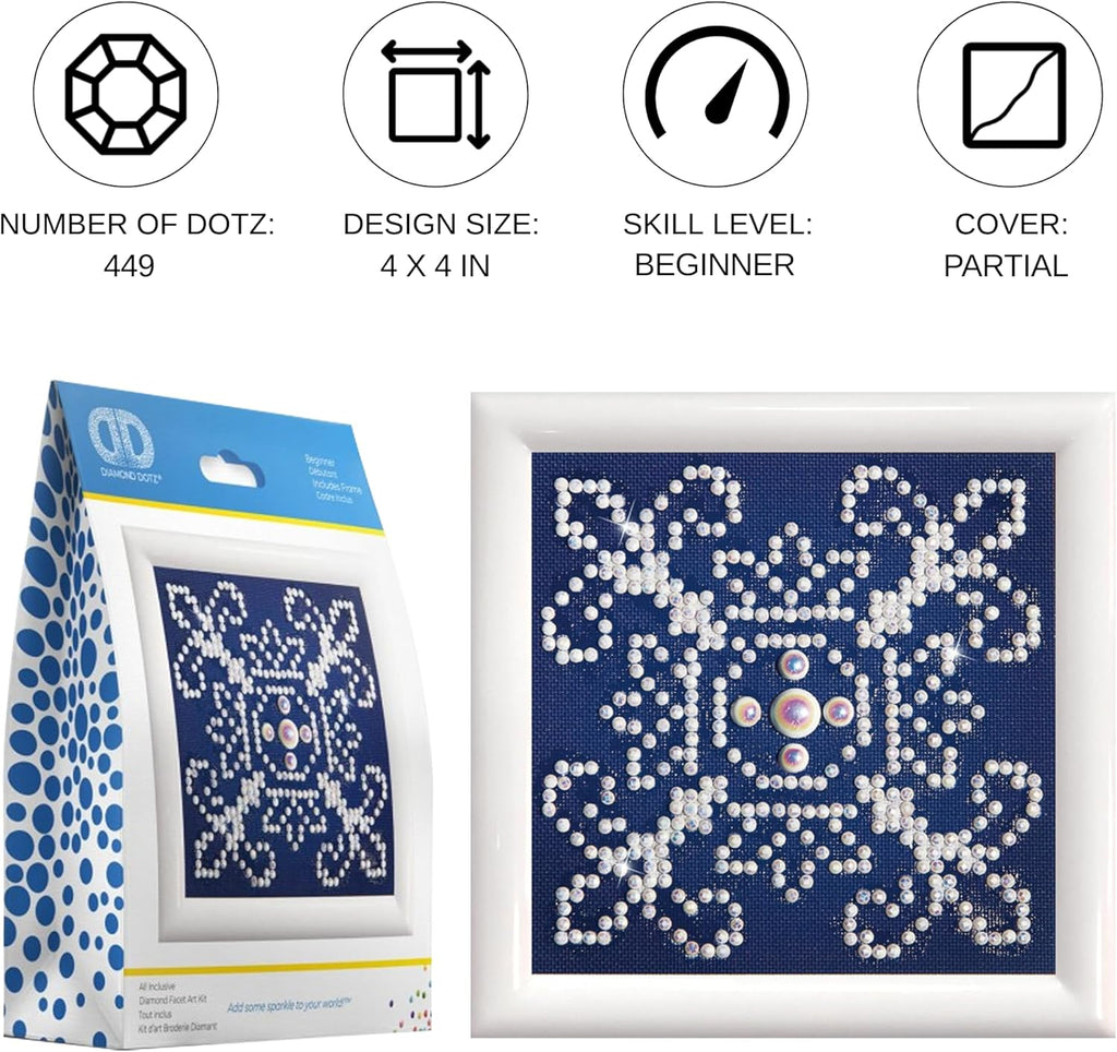 DIAMON DOT Whit o Blu Ki wit Fram Patter Diamon Paintin Kit fo Adult Diamon Ar Kit Relaxin Creativ Craf Ki wit Dot Gem 3.5inchx3.5inch
