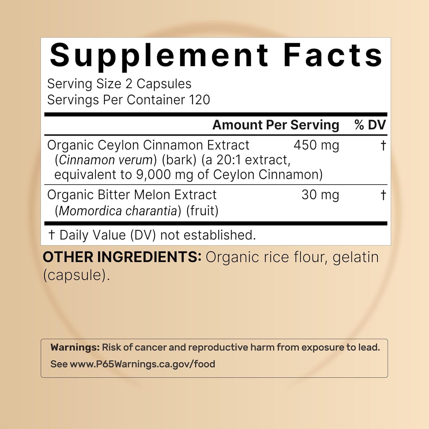 NatureBell 2 Pack Ceylon Cinnamon 9000mg Per Serving, 480 Capsules | Made with Organic Sri Lanka Ceylon Cinnamon Plus Organic Bitter Melon ¨C Non-GMO, No Gluten