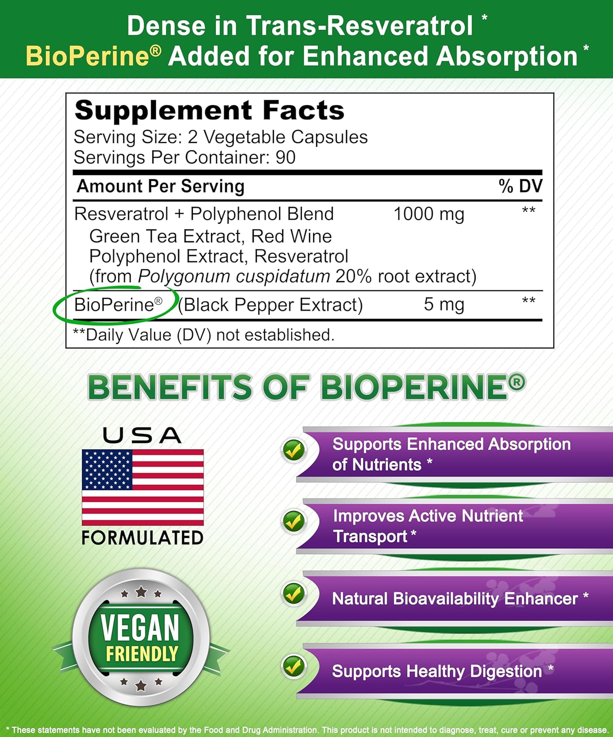 aSquare Nutritio Natura Resveratro wit Re Win Extrac 18 Capsule Tran Resveratro Antioxidan Supplemen Pill fo Pur Hear Healt Extr Strengt Trans-Resveratrol