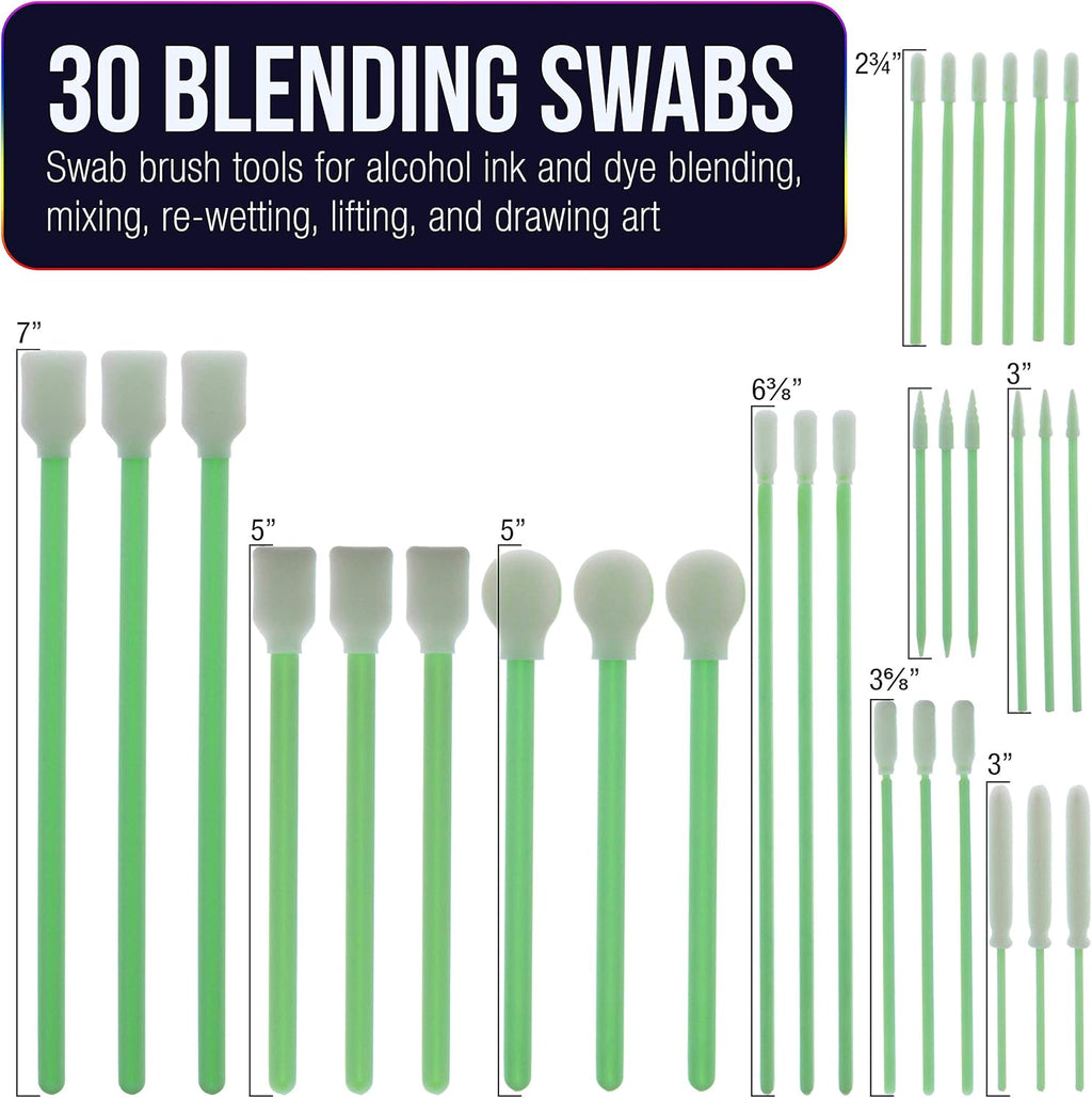 U.S Ar Suppl 3 Alcoho In Blendin Swab Foa Ti Brushes Assorte Shape an Size Mixing Blending Re-Wet Lif Ink Dye Paint Drawin o Yup Paper Ar an Craf Mediums Epox Resin
