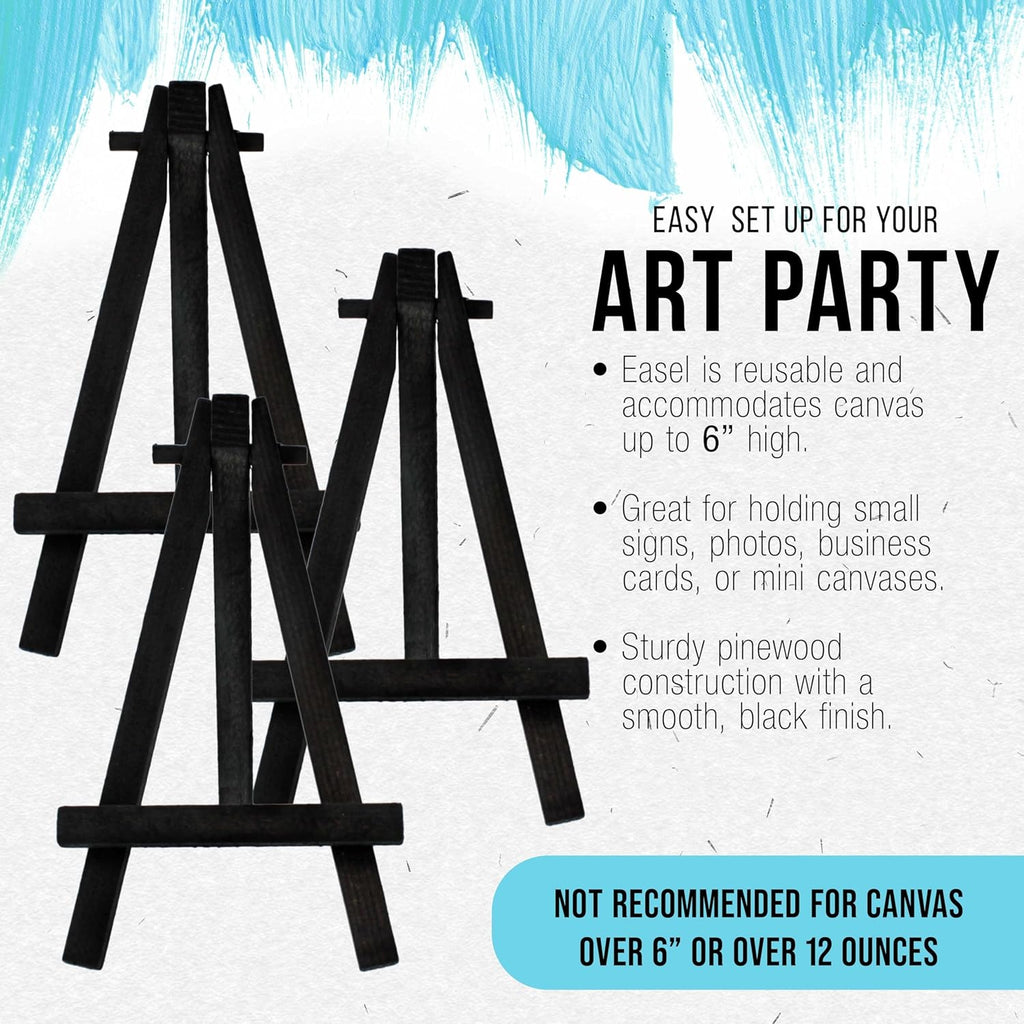 U.S Ar Suppl 8inc Hig Smal Blac Woode Ease ( Pack) A-Fram Canva Stan Tripod Smal Paintin Easel Tableto Ease fo Painting Canvases Studen Crafts Even Sign Photos