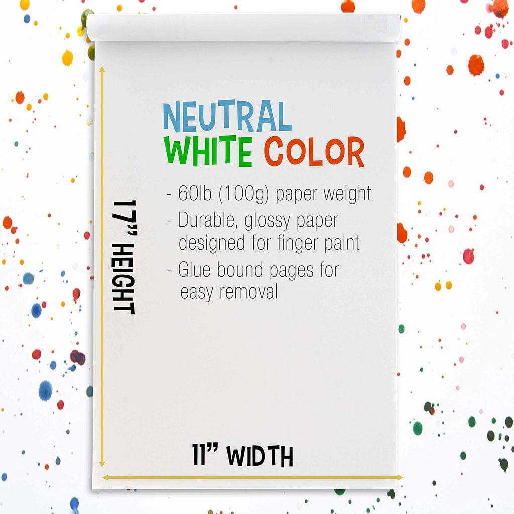 U.S Ar Suppl 11 17inc Larg Finge Paintin Pa ( Pack 2 Sheet Each 60l (100gsm Acid-Fre Coate Sheets Finge Pain Pape fo Painting Drawing Crafts Artwor Kids Toddlers