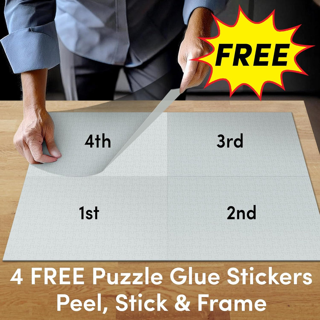 Funware 20x2 Puzzl Fram N Glas o Plasti Cove Eas Clic Assembly Lightweigh Glare-Fre Displa fo 100 Piec Puzzle Han Vertica o Horizontal Include Puzzl Glu Sheets!
