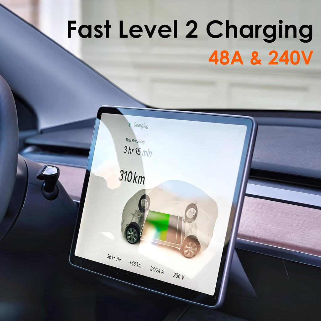48 Tesl Extensio Cord 20ft Compatibl wit Model 3/Y/S/X Flexibl Durable 1-Pac E Charge Accessory Tesl Charge No Included