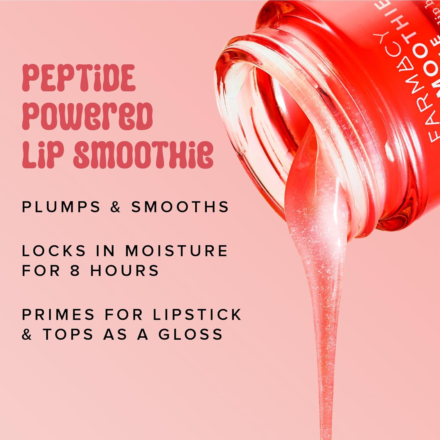 Farmacy Peptide Lip Smoothie - Hydrating Lip Balm with Vitamin C to Visibly Plump Smooth Lines - Nourishing Treatment with a High-Gloss Finish - Apple (10g)
