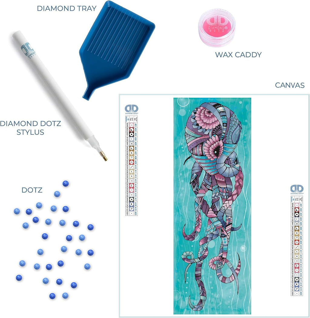 DIAMON DOT Octopu Danc Anima Diamon Paintin Kit fo Adult Diamon Ar Kit Relaxin Creativ Craf Ki wit Dot Gem 29.5inchx10.6inch