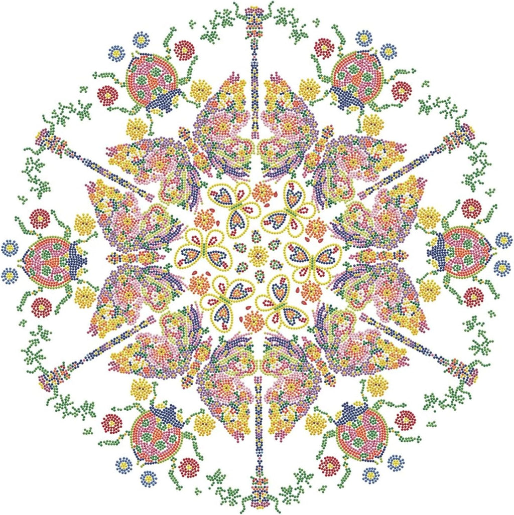 DIAMON DOT Kaleidoscop Garde Flora Diamon Paintin Kit fo Adult Diamon Ar Kit Relaxin Creativ Craf Ki wit Dot Gem 24.4inchx24.4inch