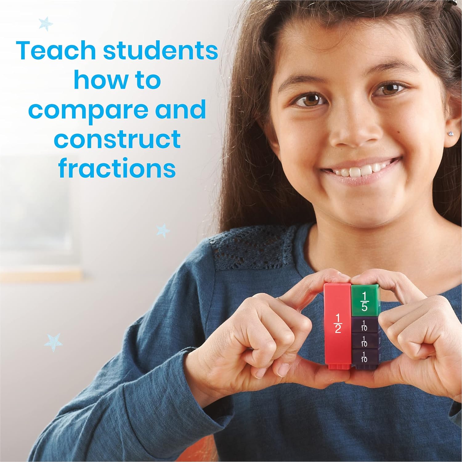 hand2min Rainbo Fractio Towe Cubes Fractio Equivalency Montessor Mat Block Material fo Kids Mat Manipulative 4t Grade Elementar Teache Mus Have (Se o 51)