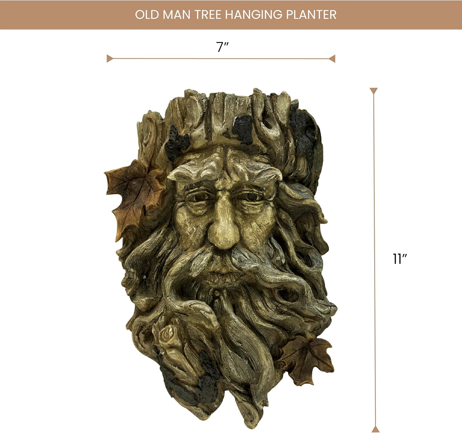 Bit an Piece 'Ol Man Tre Hangin Plante Yar Decoration Whimsica Tre Sculptur Indoor/Outdoo Decoratio Garde Peeke Yar Art