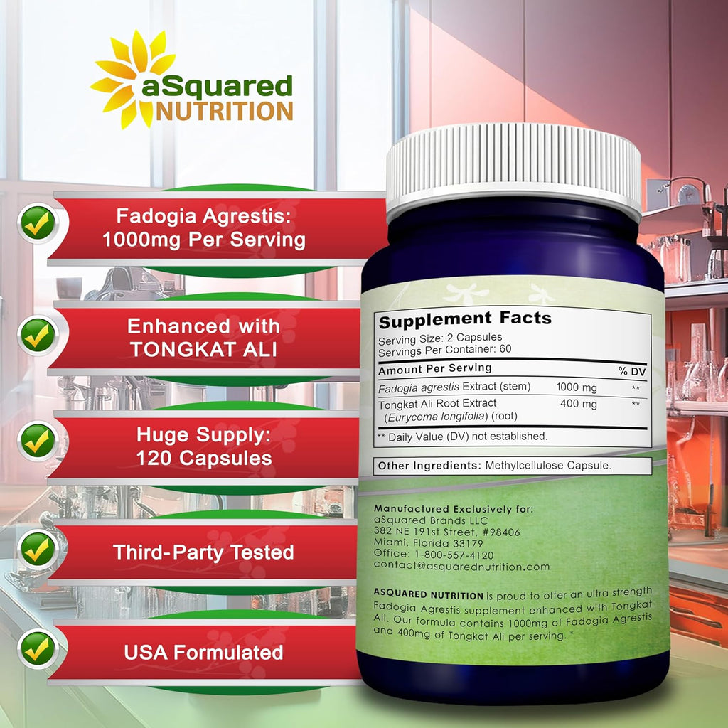 aSquare Nutritio Fadogi Agresti 1000m Tongka Al 400m 12 Capsule Fadogi Agresti Extrac Supplemen an Powde Comple Pills