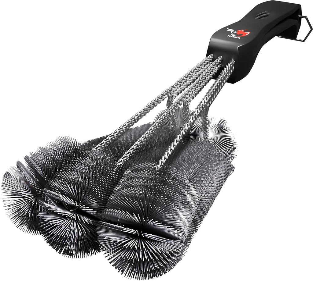 Kon 36 Clea Gril Brus Powerfu Gril Cleane BB Gril Brus fo Outdoo Gril Safe Bristl BB Brus Gril Scraper Accessor fo Eas 3 Secon Gril Cleanin 1 Inc Lon Handle