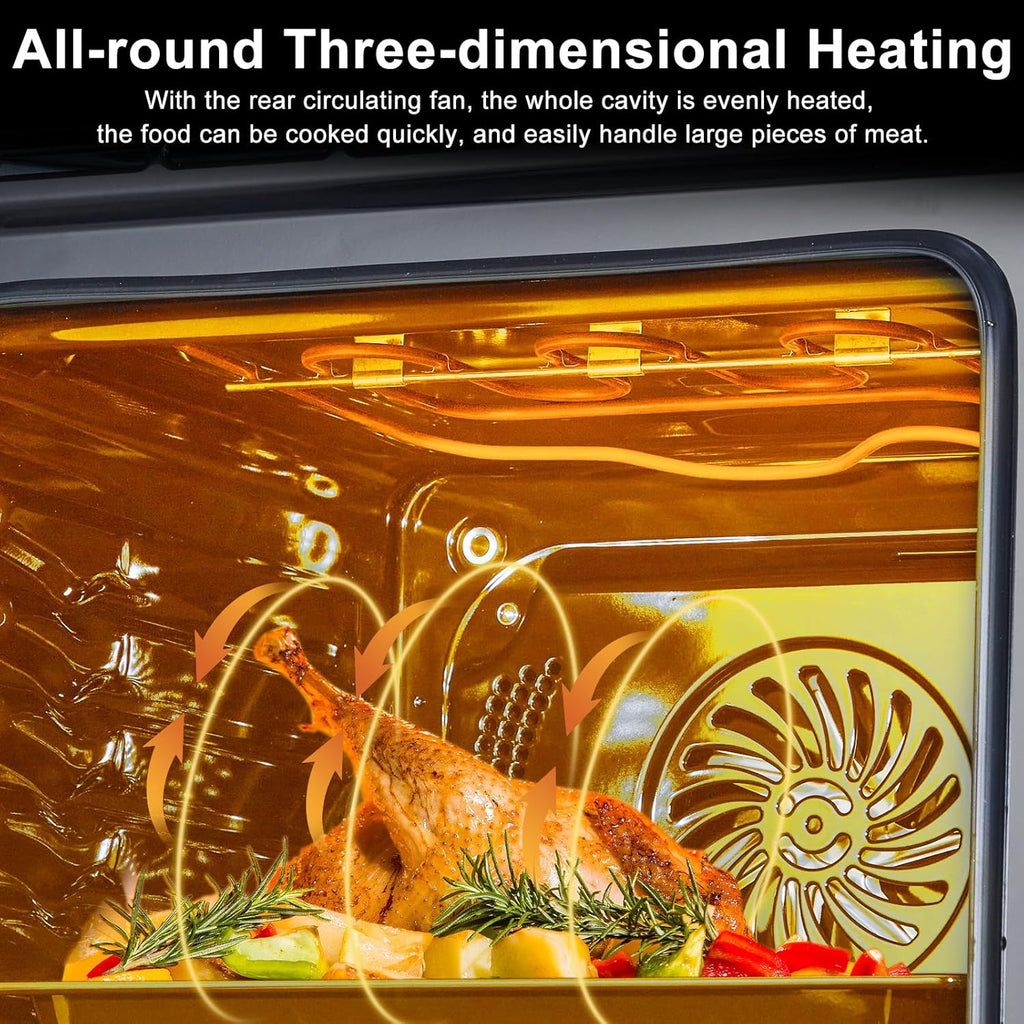 GarveeHom 2 i Singl Wal Oven Built-I Electri Convectio Ove wit Cookin Functions 3000 Built-I Wal Ove wit 2 Cu.Ft Capacity Touc Control Timer ET certified