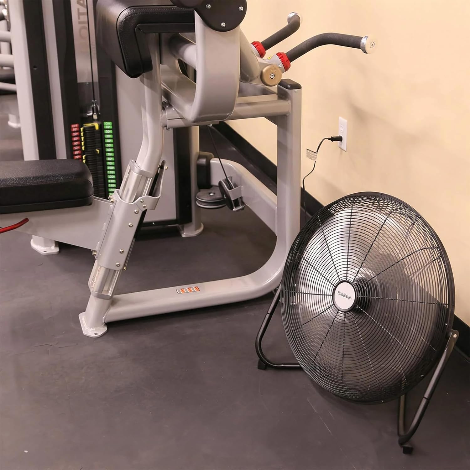 Hurricane Pro Series, 20 Inch High Velocity Heavy Duty Metal Orbital Floor Fan with 3 Adjustable Speed Settings and 360 Degree Oscillation, Black