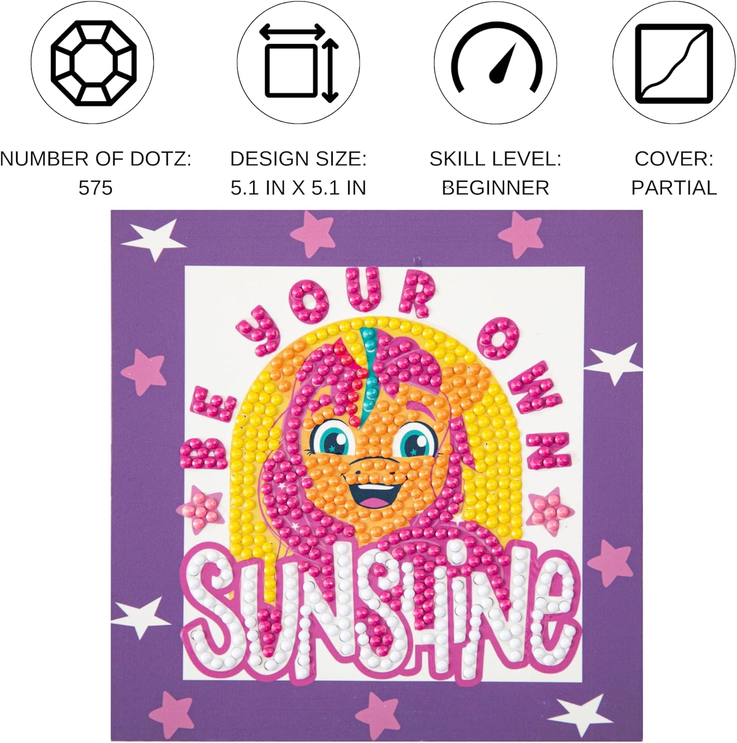 DIAMON DOT M Littl Pon B You ow Sunshin Diamon Paintin Kit fo Adult Diamon Ar Kit Relaxin Creativ Craf Ki wit Dot Gems