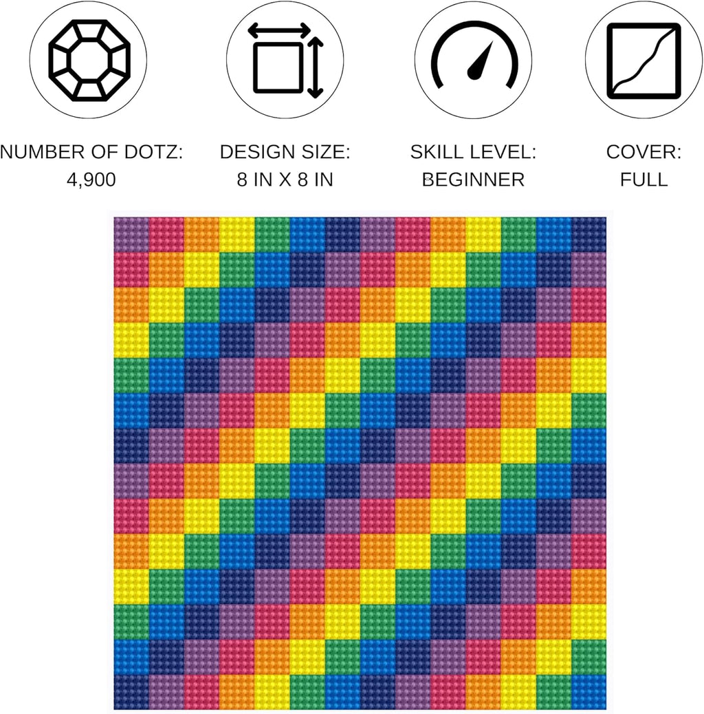 DIAMON DOT Tetrimino Diamon Paintin Kit fo Adult Diamon Ar Kit Relaxin Creativ Craf Ki wit Dot Gem Ki8x8