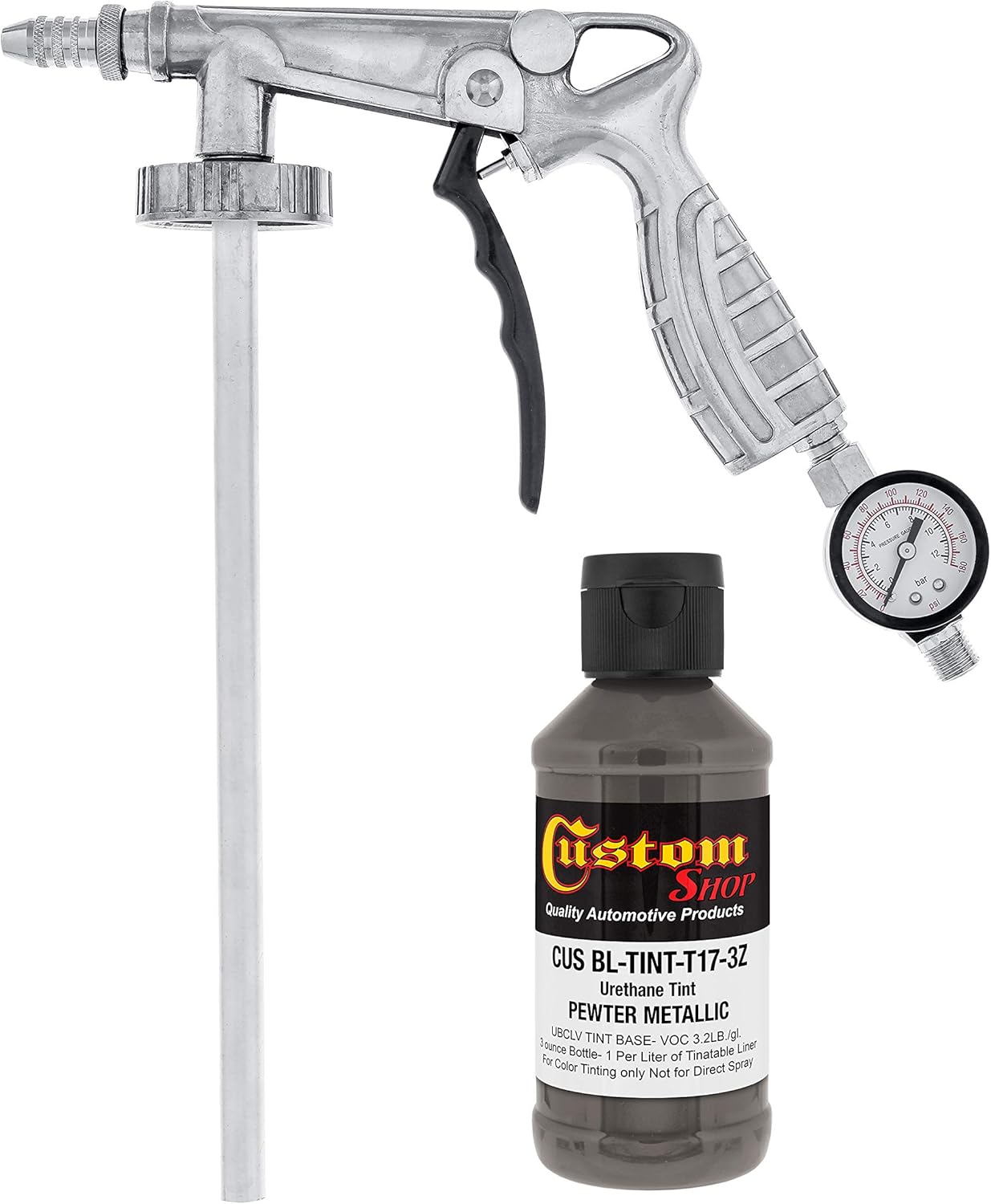 Custo Sho Pewte Metalli Urethan Spray-O Truc Be Line Ki an Custo Coa Spra Gu wit Regulator Liters