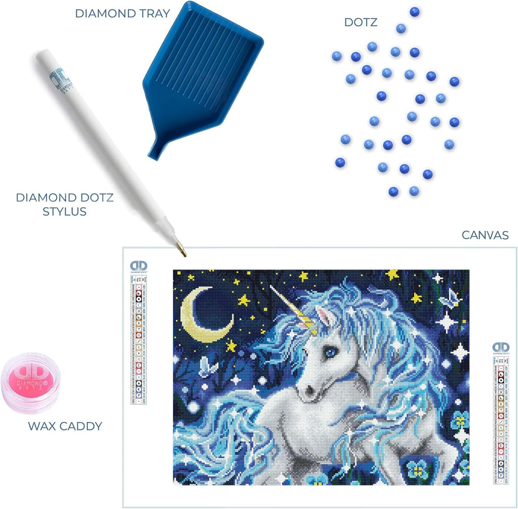 DIAMON DOT Moonligh Unicor Diamon Paintin Kit fo Adult Diamon Ar Kit Relaxin Creativ Craf Ki wit Dot Gem 20.5inchx16.5inch