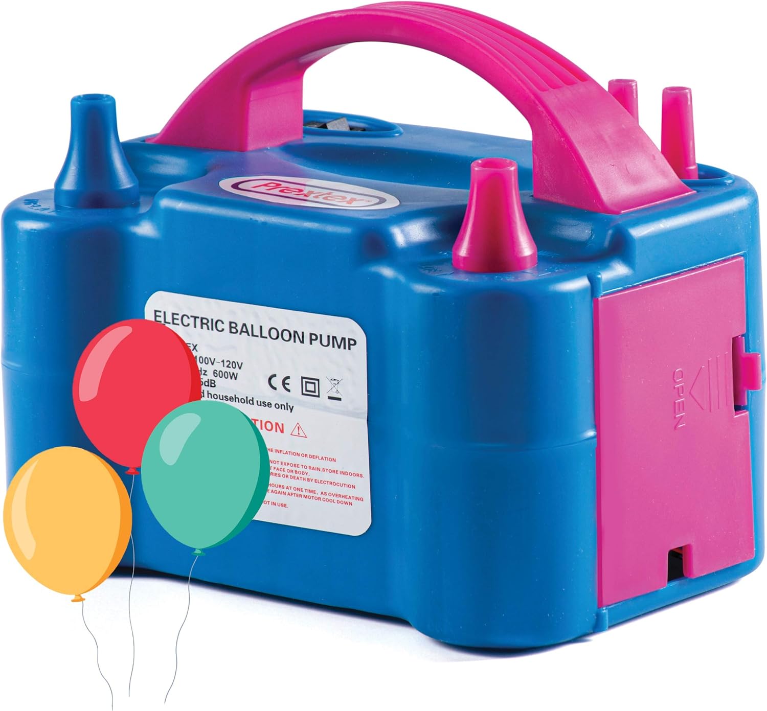 Prexte Balloon Electri Pum Inflate Blu 110 600 Portabl Pum wit Ai Blowe Dua Nozzl Inflato fo Fast Eas Bul Balloon Fillin fo Even Part Decoratio Balloo Pump Electric