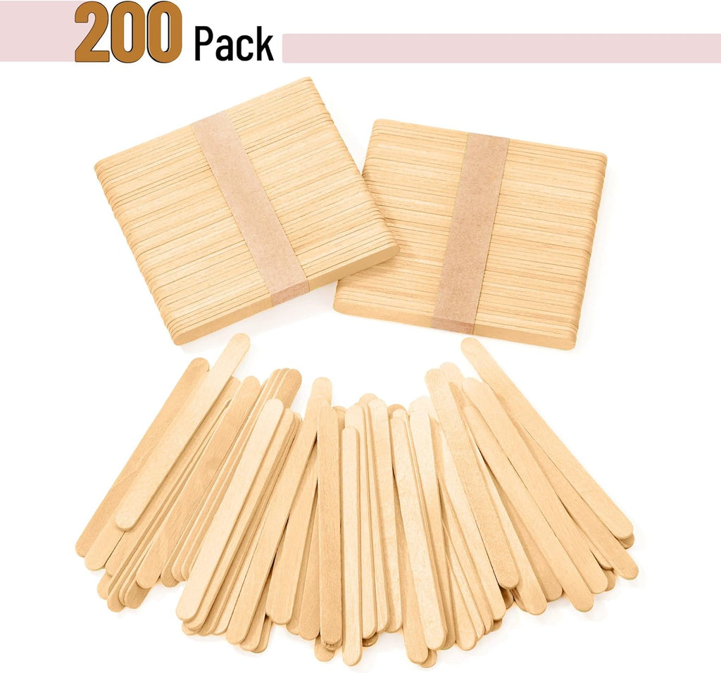 Popsicl Craf Sticks 4. Inch 20 Pack Wa Sticks Kid Crafts Woode Stick fo Crafting