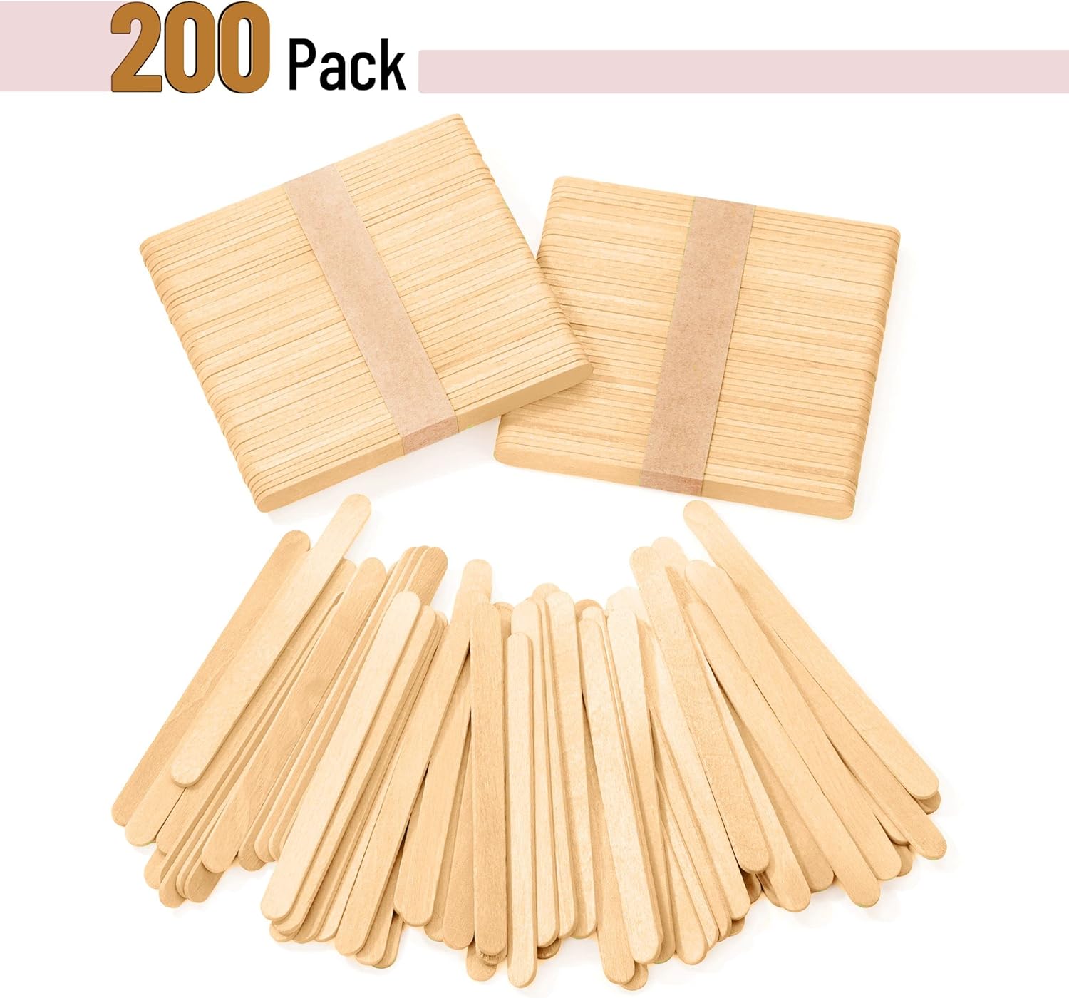 Popsicl Craf Sticks 4. Inch 20 Pack Wa Sticks Kid Crafts Woode Stick fo Crafting