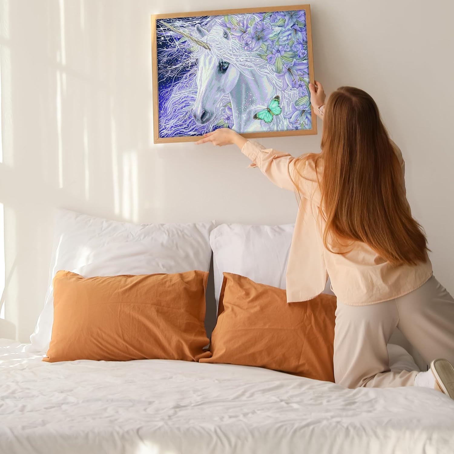 DIAMON DOT Lillicor Unicor Diamon Paintin Kit fo Adult Diamon Ar Kit Relaxin Creativ Craf Ki wit Dot Gem 26.4inchx33inch
