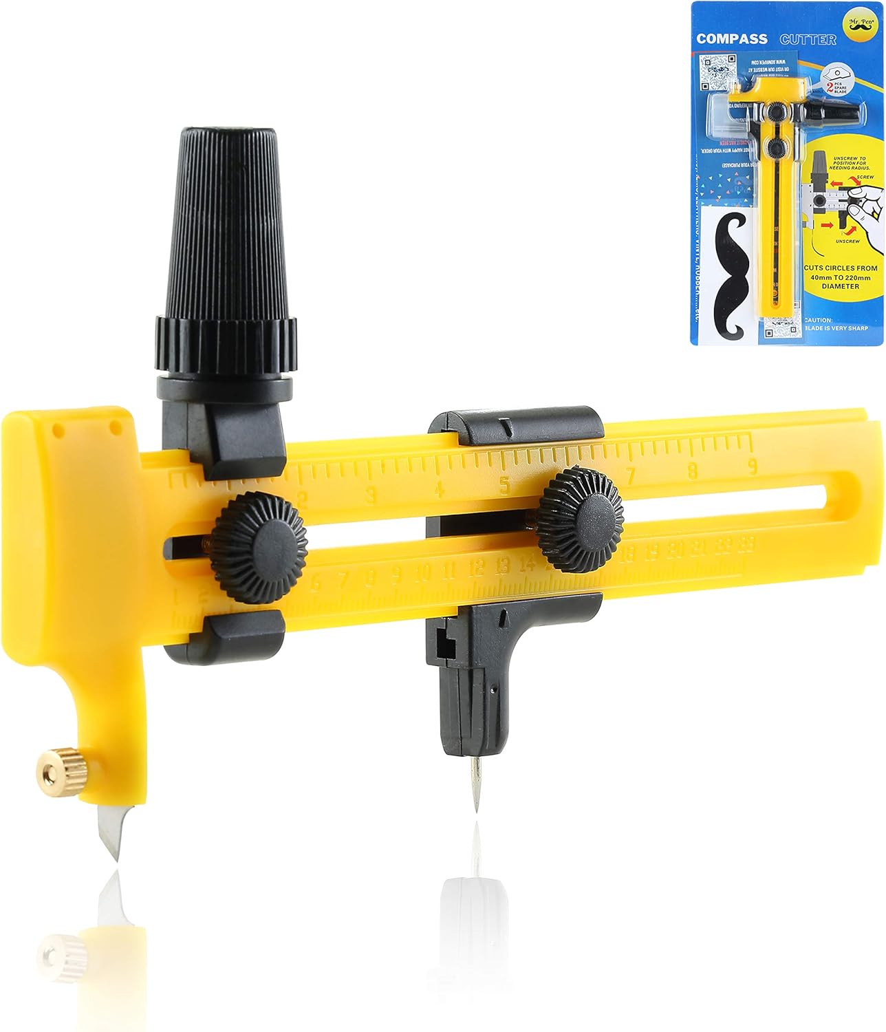 Compas Circl Cutter 6.25In fo Pape Craft an Fabric Circula Compas Tool