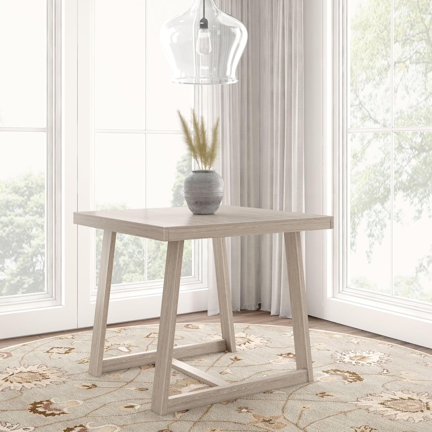 Classic Pub Dining Table Counter Height (41in / 1050mm), Seashell Wirebrush