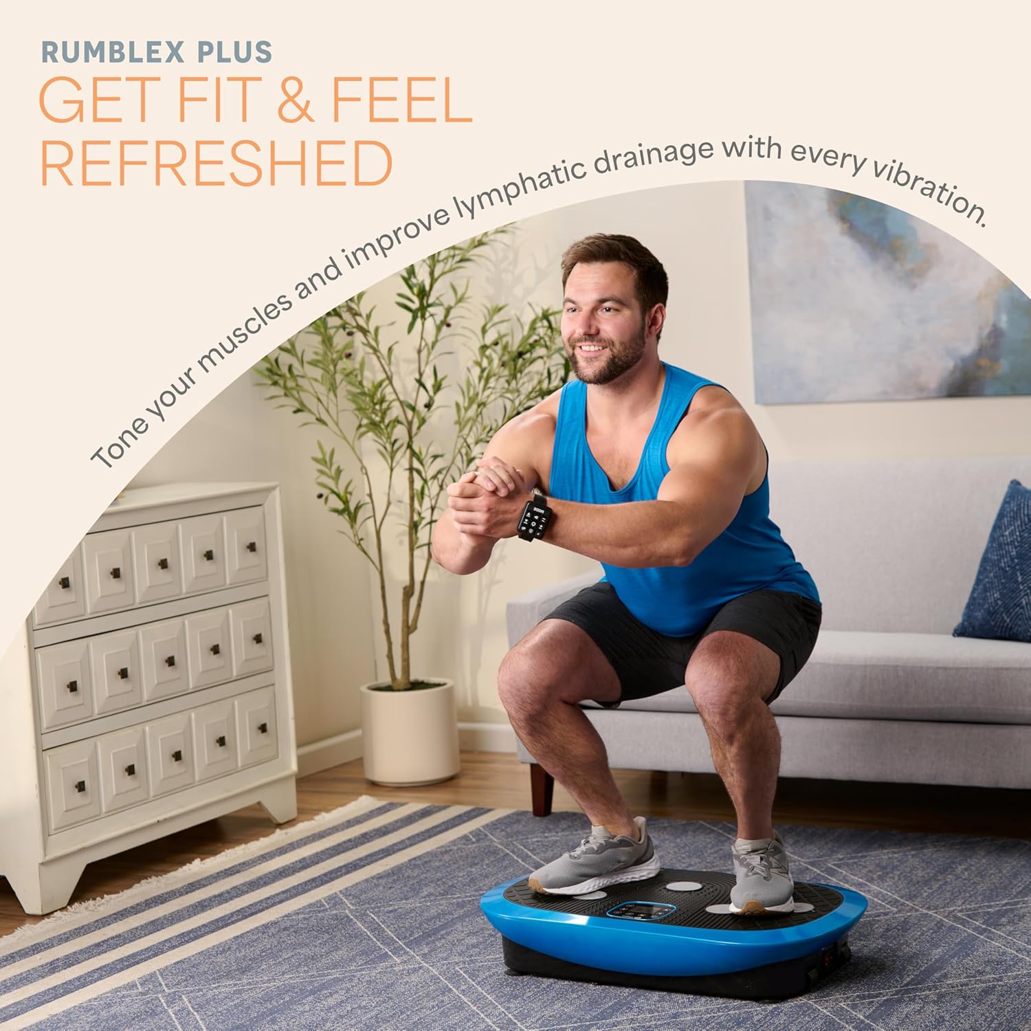 Lifepro Vibration Plate Machines ¨C Full Body Workout, Recovery Lymphatic Drainage with 4D Motion, Silent Operation, Joint Support, Triple Motor Technology for Circulation, Fat Burn Toning