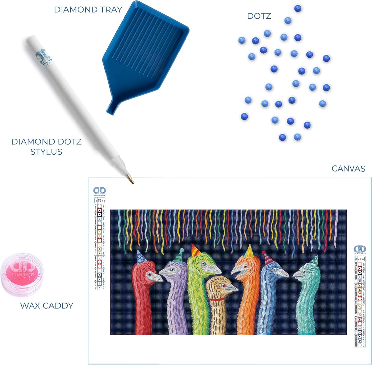 DIAMON DOT Part Chick Bir Diamon Paintin Kit fo Adult Diamon Ar Kit Relaxin Creativ Craf Ki wit Dot Gem 23.6inchx12.6inch
