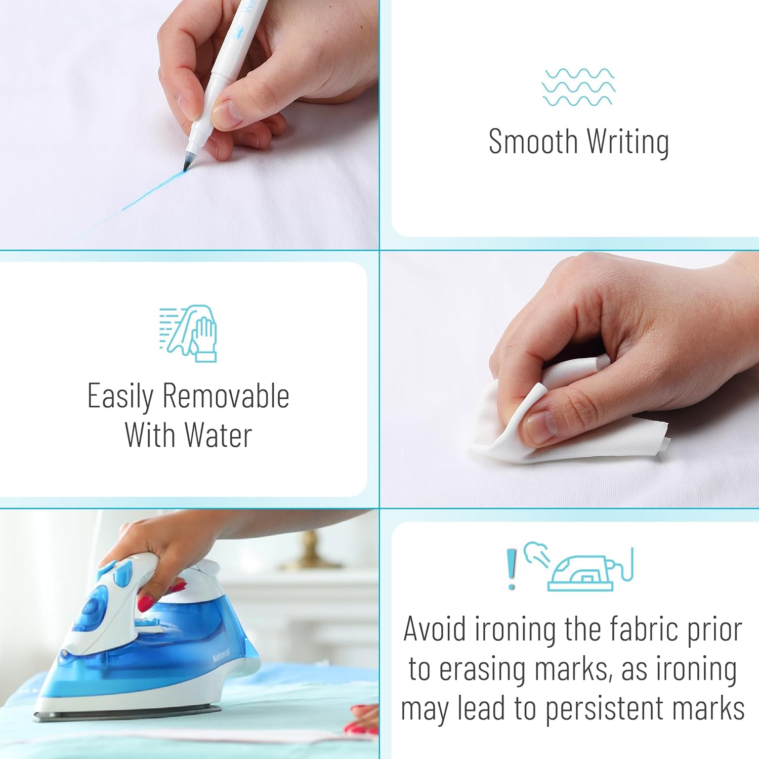 Fabri Marker fo Sewing Pack Blue Erasable Wate Solubl Fabri Marker Fabri Pen fo Sewin Erasable Washabl Fabri Marker Wate Solubl Pen Fabri Markin Pen fo Sewing