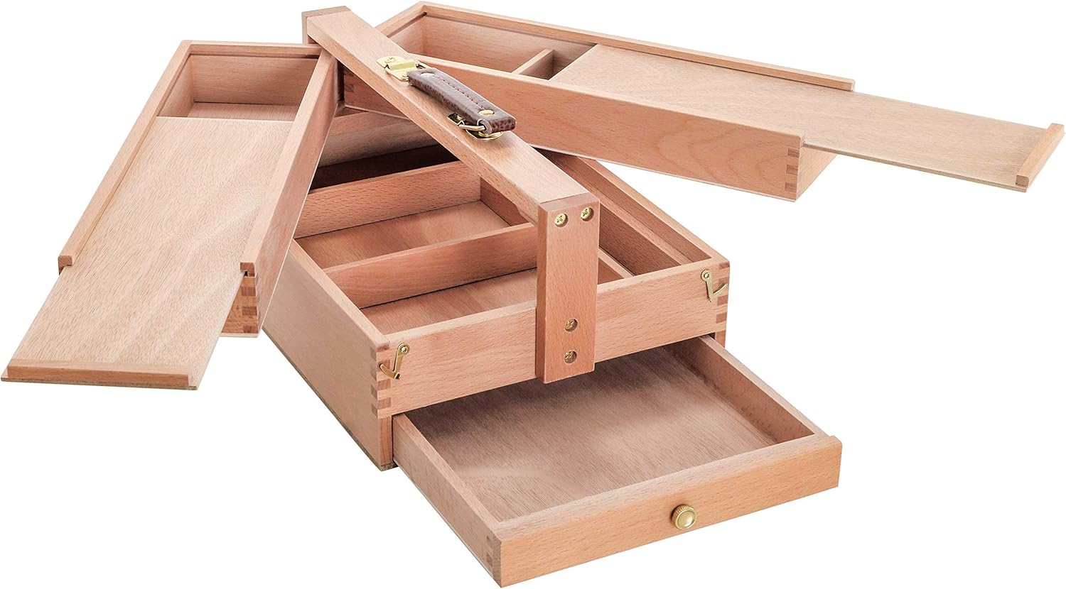 U.S Ar Suppl Multi-Functio Artis Too Suppl Bo wit Lockin Clasp Too Storag Bo Woode Ar Bo fo Artis Supplies Brushes Pencils Erasers Too Storag Organize Case