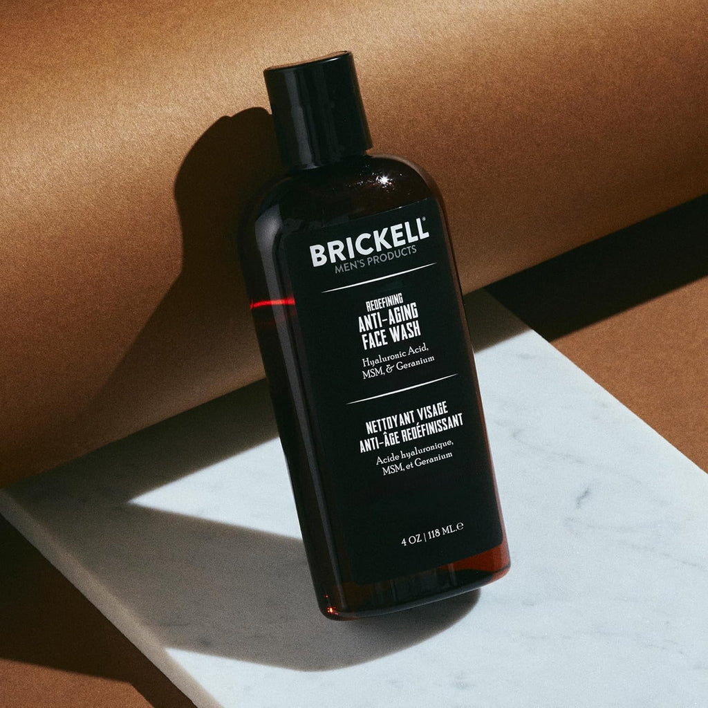 Brickel Men' Redefinin Anti-Agin Fac Was Fo Men Natura an Organic Foamin Ge Fac Was Firm Plump Ski t Reduc Sign o Agin (Scented oz)