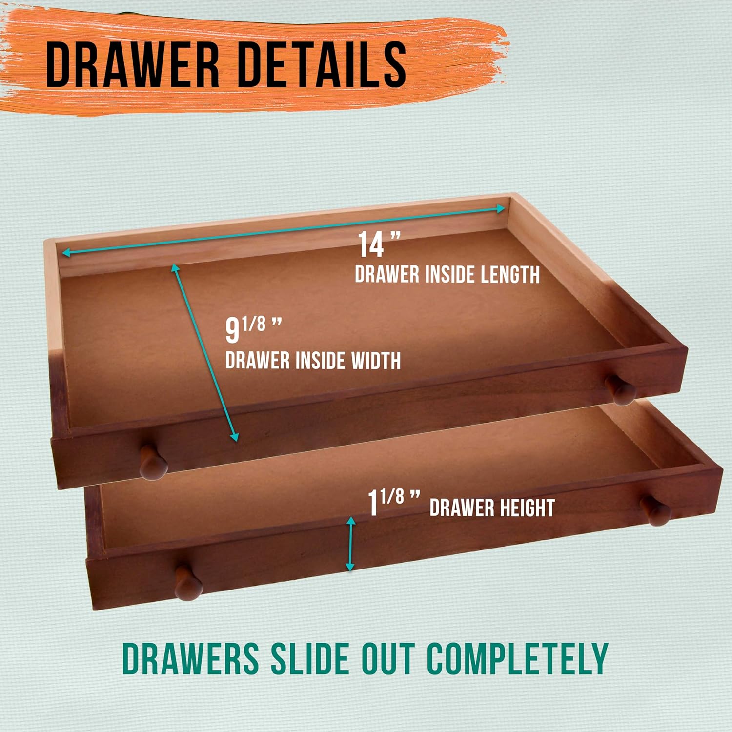U.S Ar Suppl 2-Drawe Artis Too Suppl Bo wit Lockin Clasp Fold-U Drawin Ease Walnu Colo Ar Bo fo Artis Supplies Brushes Pencils Erasers Too Storag Organize Case