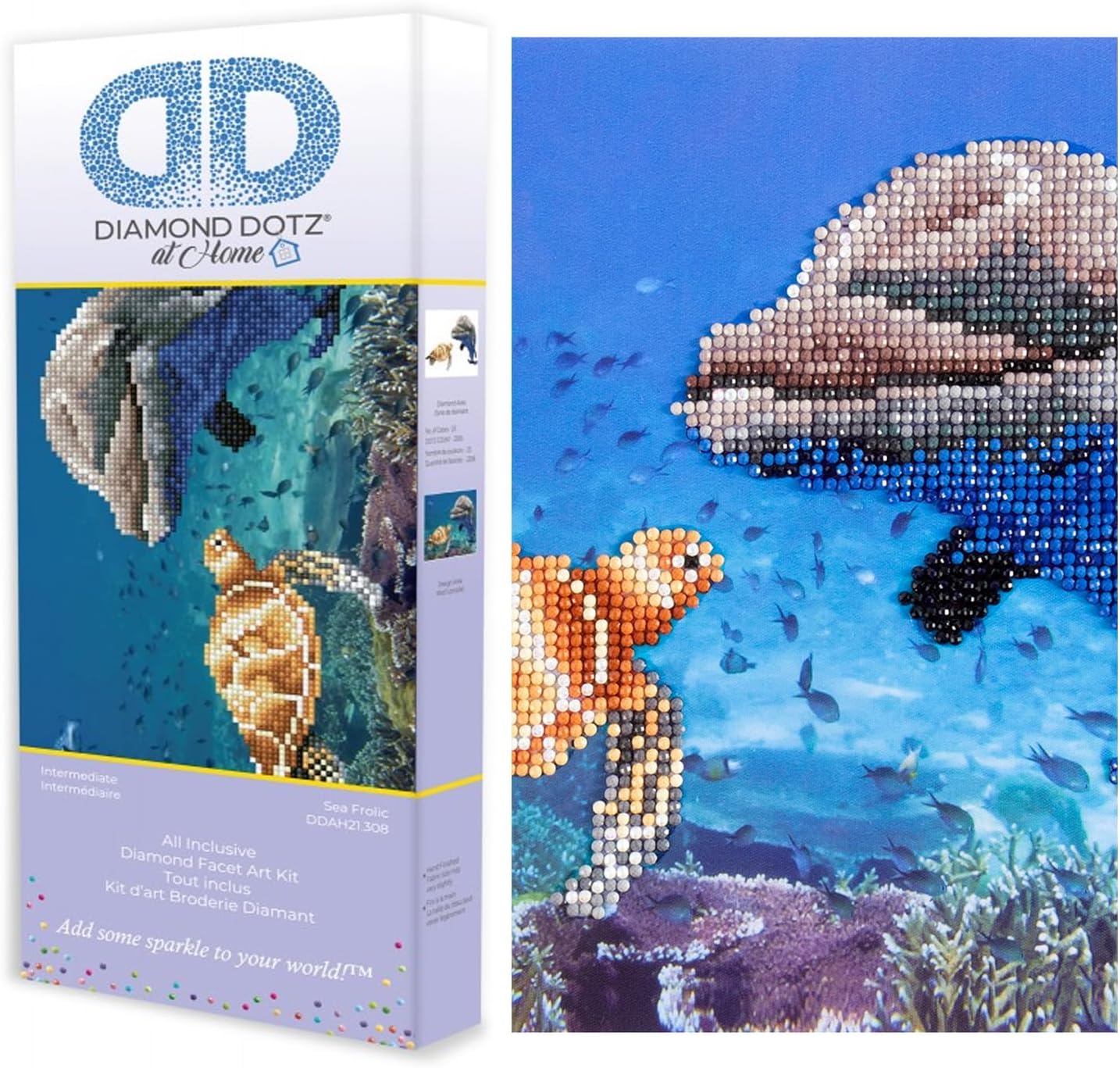 DIAMON DOT a Hom Se Froli Diamon Paintin Kit fo Adult Diamon Ar Kit Relaxin Creativ Craf Ki wit Dot Gem 11.8x7.9