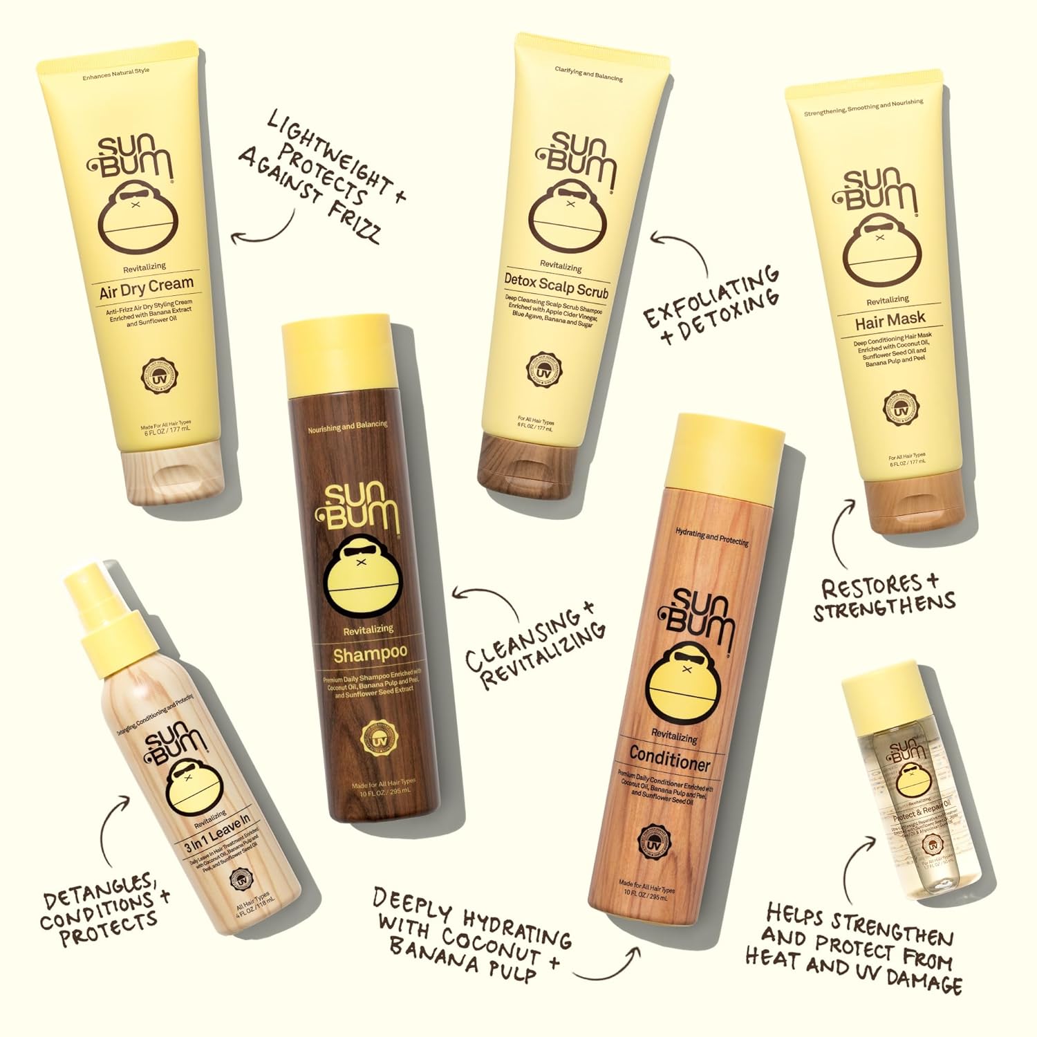 Su Bu Revitalizin Conditione Hydratin an Nourishin Hai Smoothe an Strengthen U Protectin Vega Mad Withou Paraben 1 oz