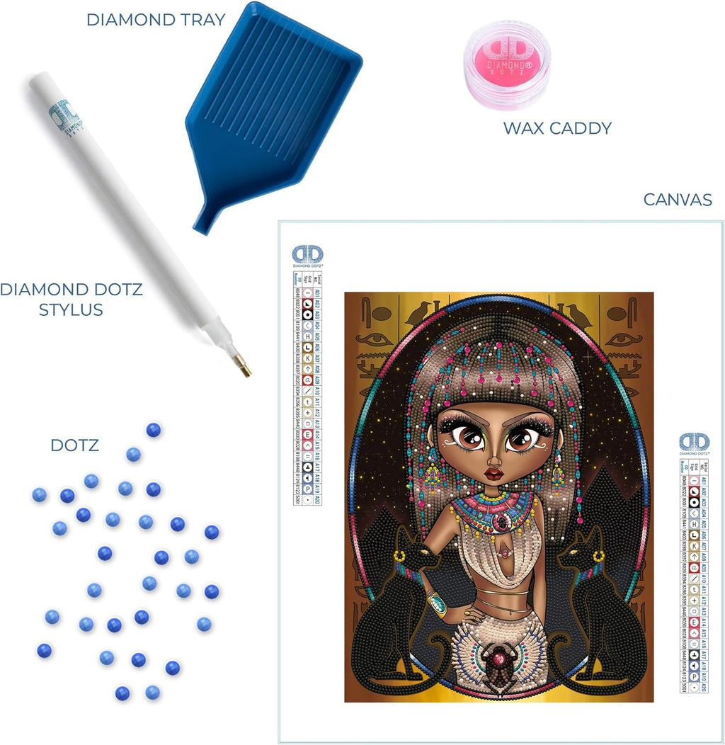 DIAMON DOT Egyptia Princes Wome Diamon Paintin Kit fo Adult Diamon Ar Kit Relaxin Creativ Craf Ki wit Dot Gem 15.8inchx11.8inch