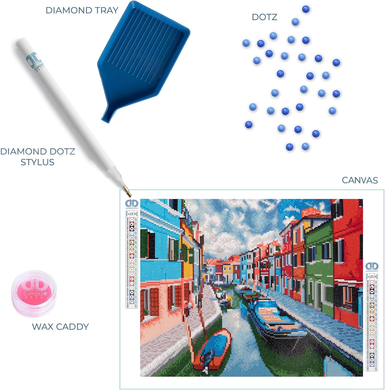 DIAMON DOT a Hom Venic Afternoon Ful Drill Roun Dotz Diamon Paintin Kits Diamon Ar Kit fo Adults Ge Art Diamon Art 20inchx16inch