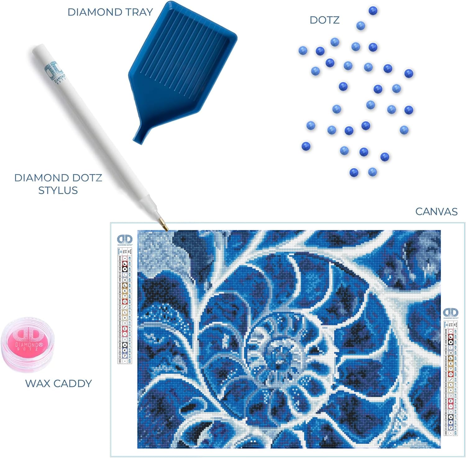 DIAMON DOT Blu Nautilu Diamon Paintin Kit fo Adult Diamon Ar Kit Relaxin Creativ Craf Ki wit Dot Gem 20x14