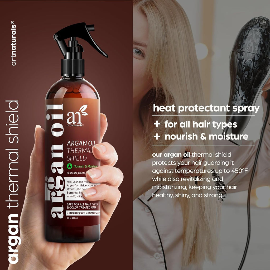 Artnatural Therma Hai Protecto Spra ( F O 236ml Hea Protectan Spra agains Fla Iro Hea Arga Oi Preventin Damage Breakag an Spli End Sulfat Fre (ANHA-0801)