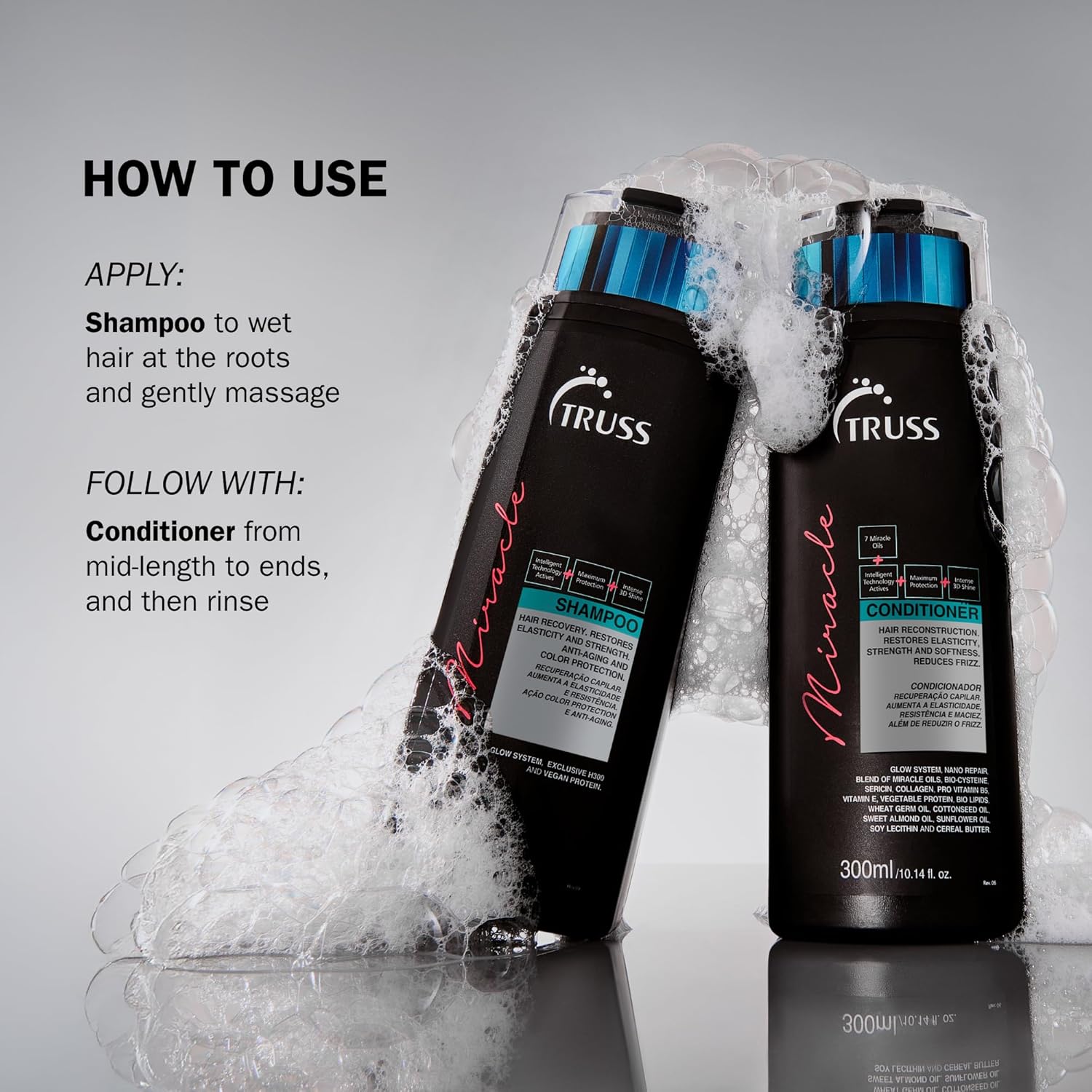 TRUS Miracl Hai Conditione fo Wome Me Anti-Agin Colo Protectio Hai Car Anti-Friz Hydratin Conditione Help Restor Elasticity Strengt Shin (10.1 oz)