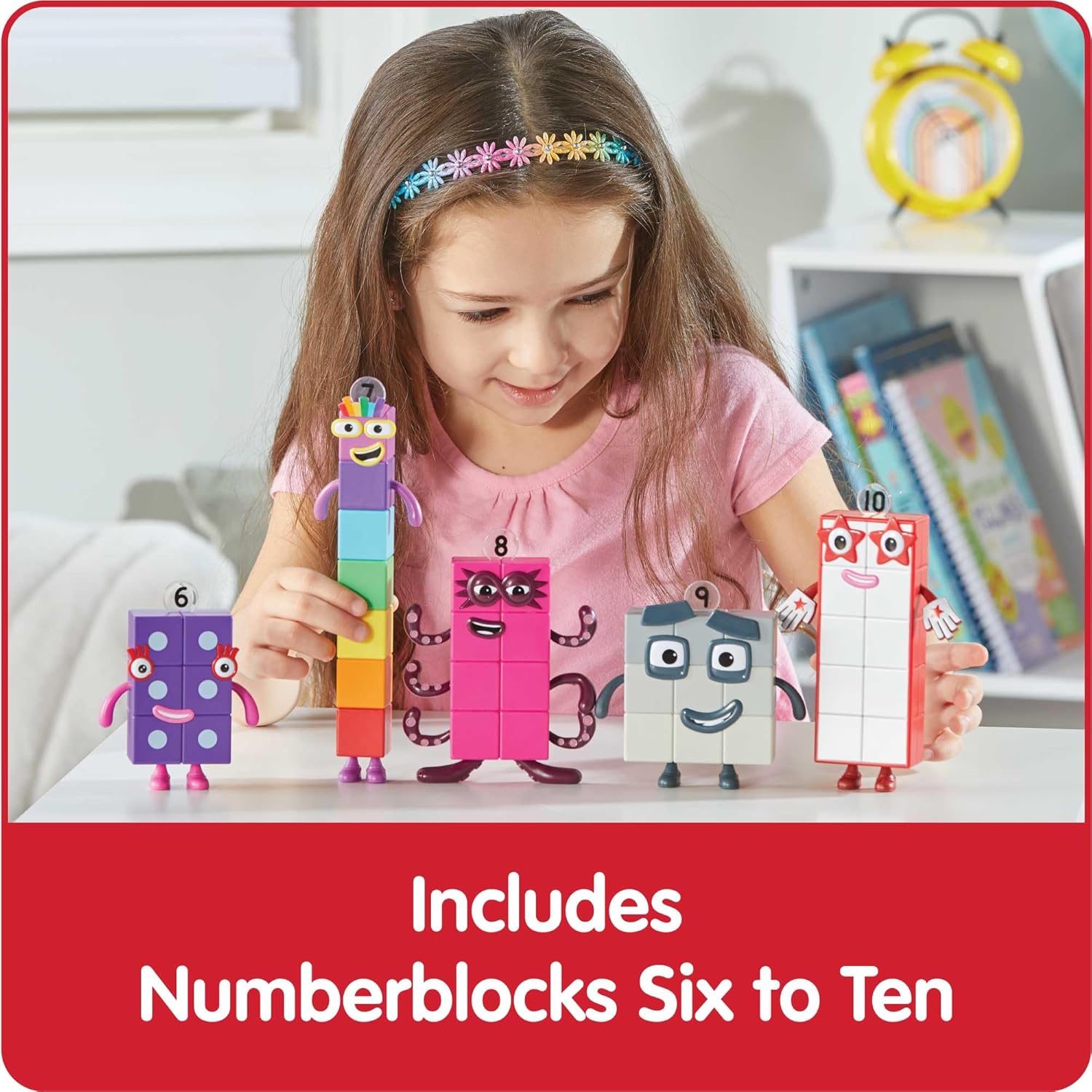 hand2min Numberblock Friend Si t Ten Actio Figur Set To Figure Playsets Smal Figurine fo Kids Countin Blocks Number fo Toddlers Mat Toys Kid Birthda Gifts?