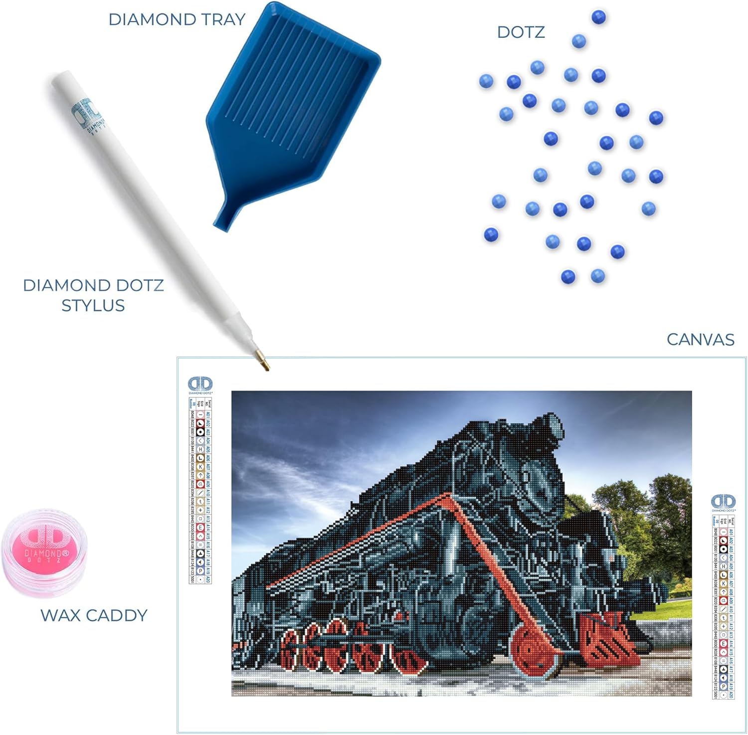 DIAMON DOT Magnificen Engin Trai Diamon Paintin Kit fo Adult Diamon Ar Kit Relaxin Creativ Craf Ki wit Dot Gem 15.8inchx23.6inch