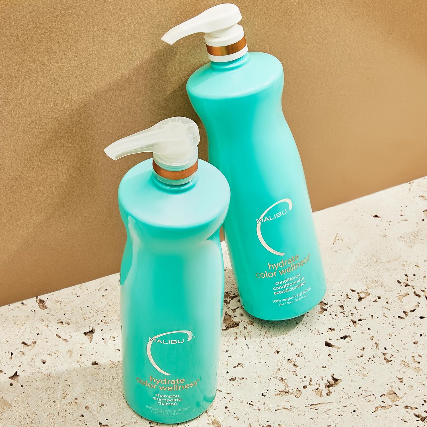 Malib Har Wate Wellnes Shampo an Conditione Du Hydratin Hai Car fo Shin Manageabilit Protect fro Waterborn Element Tha Caus Dry Damage Hai (33.8oz)